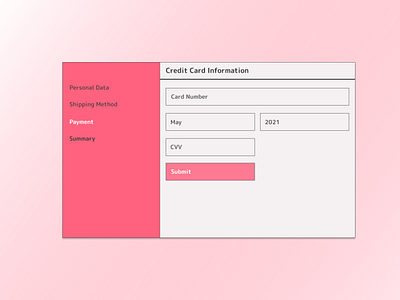 Daily UI | Day 02 | Credit card details