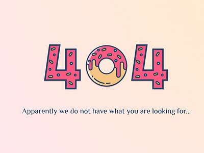 DailyUI | Day008 | 404 Page | The Donut Store