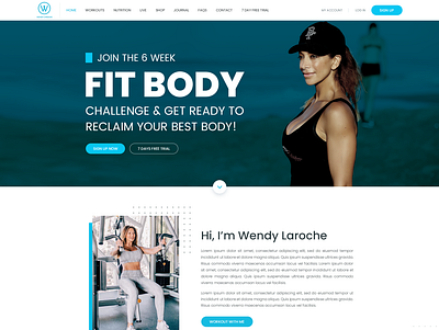 wendy Laroche fitness website web design