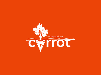 Healthy food logo CARROT art branding design flat graphic design illustration illustrator logo minimal vector