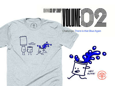 Hey Guys! brand new cotton bureau design illustration reflex blue tshirt