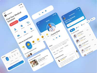  Medical iOS App clean creative pigeon doctor doctor app health health app health consultations healthcare hospital app insurance ios app design medical app medical care medical logo mobile app mobile design nurse service ui ux