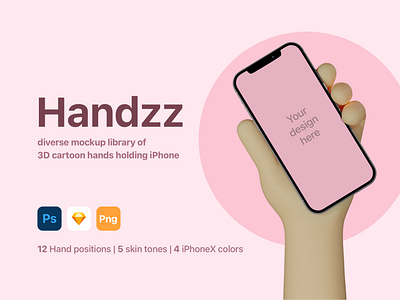 Handzz | 3D hands Mockup