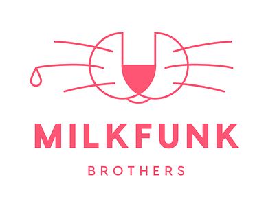 Milkfunk brand branding design funk logo milk red simple