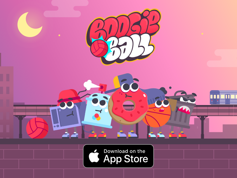 Boogie Ball Game arcade retro volleyball appstore illustration iphone ios game app