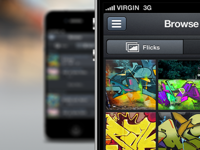 Graffiti Walls App - Browse app dark graffiti interface ios iphone photo ui