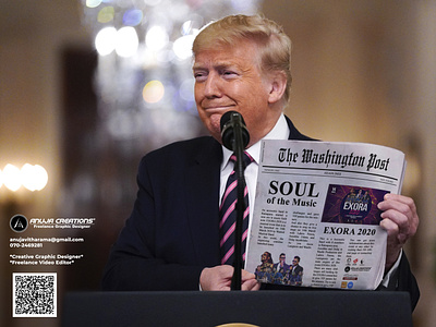 D Trump Showing News Paper