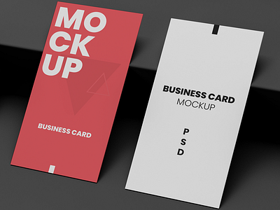 Two Vertical Business Card Mockups business ccrd mockup premium business card mockup vertical business card