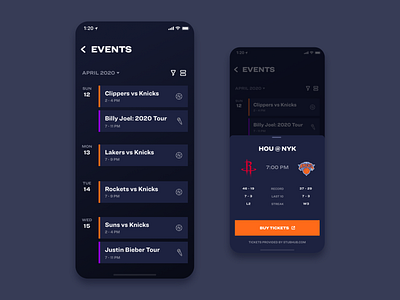 Smart Stadium - Events