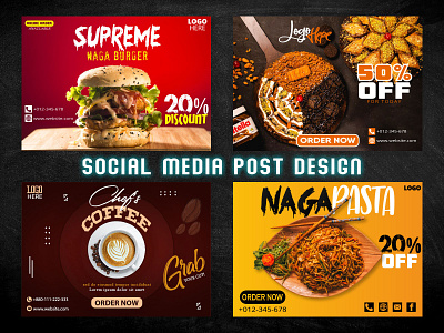 Social Media post Design for Restaurant advertising design banner ads design designs dribbble flyer design graphic design illustration illustrator instagram post photoshop portfolio postdesign poster social app social media banner social media design social media pack social media templates socialmedia