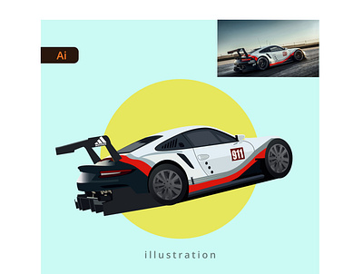 Car illustration side view graphic design illustration portfolio