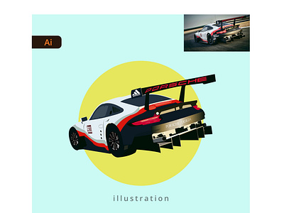 Car illustration sideways