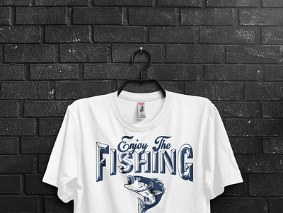 Fishing Typography T-Shirt Design indian eel fishing
