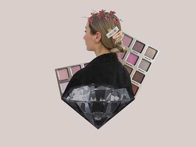 bazzati collage collage art collageart collages diamond digitalcollage girl minimalism minimalist palette