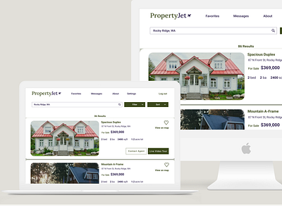 PropertyJet app branding design desktop investing logo realestate ui ux website