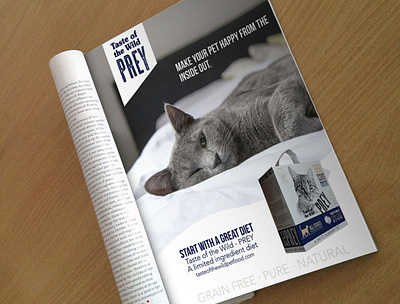 Taste of the Wild Prey Repackage Design magazine ad packaging design pet food