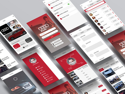 Audi Allies App Design app design prototyping ui design ux design