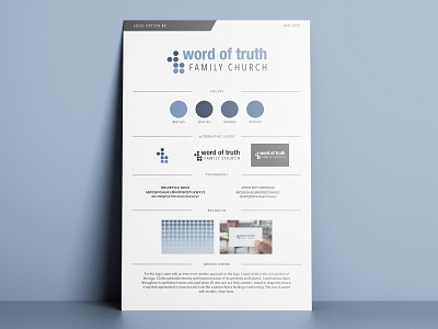 Word of Truth Logo Present brand identity logo design logo presentation