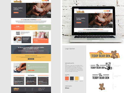 Teddy Bear Den Mockup Design mockup web design