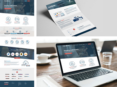 Point2Ship Web Design icon design mockup design shipping company web design