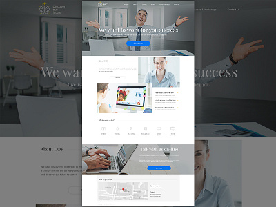 Website project Discover our future business coaching company front landing page ui ux webdesign website