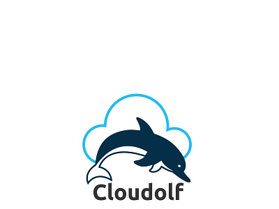 Cloud Dolfin logo branding cloud dolfin cloud dolfin logo cloud logo design dolf logo dolfin dolfin logo illustration lo logo logo concept logo create logo creation logo creator logodesign minimalist dolfin moder logo ui