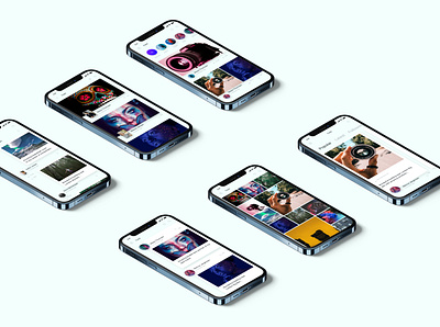 Photography Sharing App app application branding design graphic design mockup ui
