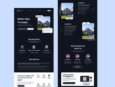Property Investment- Landing page branding landing page property investment ui website