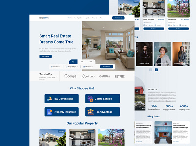 Real estate landing page | UXUI Design clean house landing page property managemenet property website real estate real estate website ui ux web design website design