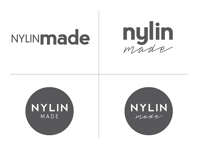 Nylin Made | Logo Concepts circle logo script stacked typography