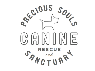 Precious Souls Logo Revision badge canine circle dog fonts identity logo typography