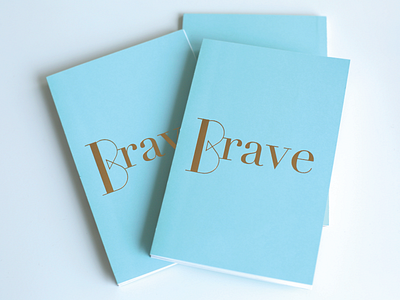 Brave arrows booklet brave editorial gold foil graphic design invitation layout pattern tiffany blue typography