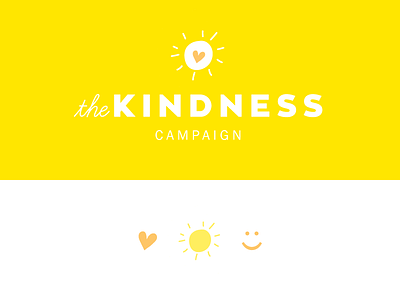 The Kindness Campaign branding campaign cheery children heart kids kindness logo non profit orange sun yellow