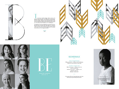 Sparkle Program arrow booklet brave church gold layout pattern program sparkle typography