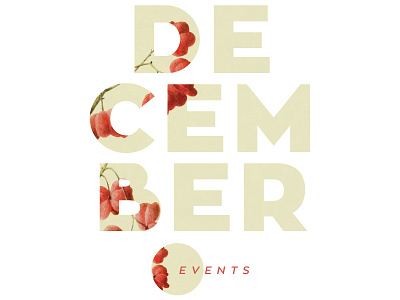 December berries christmas december design layout month red typography