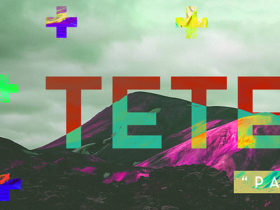 Tetelestai church color colorful cross easter mountains overlay plus sign sermon series
