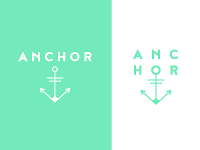 Anchor anchor branding bright design logo minimalistic neon typography word mark