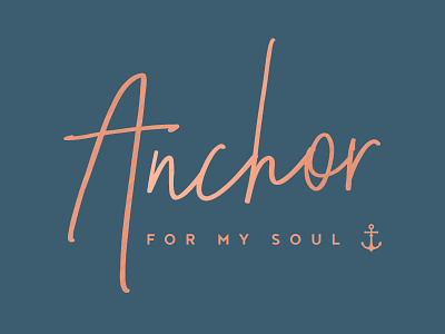 Anchor Logo anchor branding church conference copper foil identity logo navy