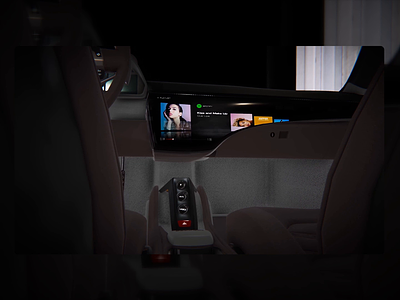 Car multi-touch volume controls concept 3d ani animation concept controls infotainment interaction luxury modeling motion graphics multitouch screen spotify ui ux volume