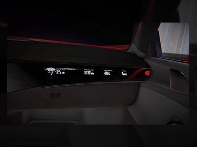 Car interactive split-screen concept animation automation car concept infotainment interaction split screen ui ux
