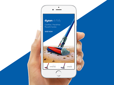 Dyson Fluffy iPhone Mockup app dyson ecommerce flat interface mockup sketch ui ux vacuums