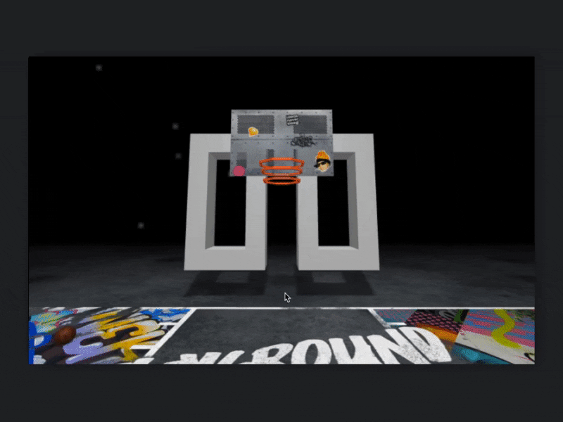 Playground Street Scenario Intro 3d animation basketball black game physics play simulation urban webgl