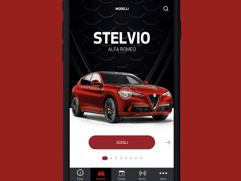 Auto News App | Vehicles animation app car concept interaction iphone models news press ui ux vehicles