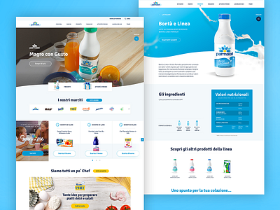 Parmalat Desktop Layout brands hero homepage milk nutrition product recipes restyling slider