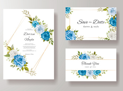 Beautiful wedding invitation card background card design elegant floral flower frame invitation invite template