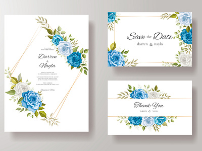 Beautiful wedding invitation card