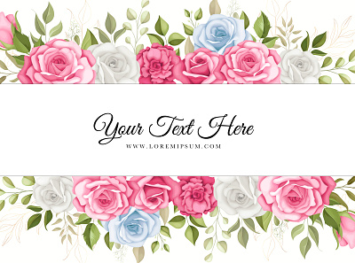 Beautiful flower background background card design elegant floral flower frame illustration invitation template