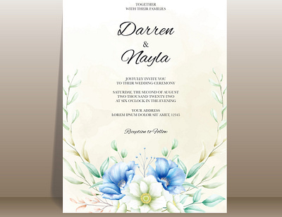 Elegant wedding invitation card background card design elegant floral flower frame invitation nature template