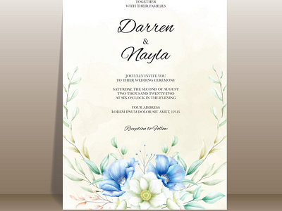 Elegant wedding invitation card