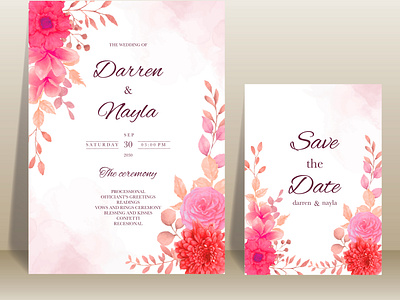 Elegant wedding invitation card